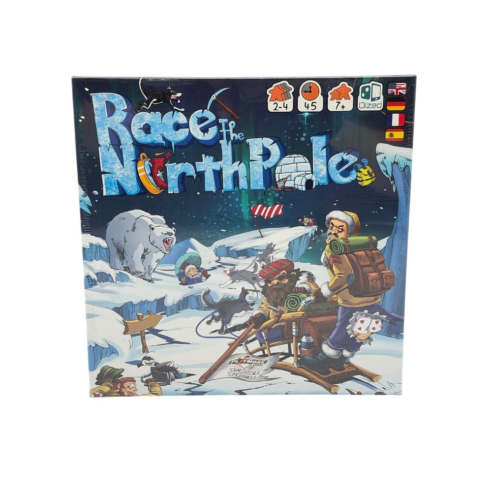 Playmore Games Race the North Pole Board Game Arctic Adventure Strategy Sealed‎
